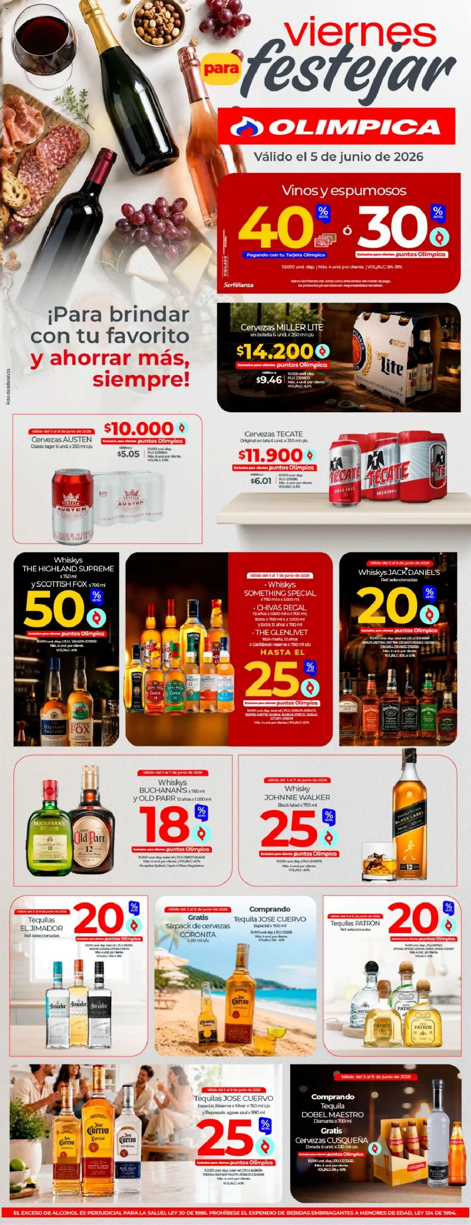 Olímpica revista - valida desde el 05.06.2026 | Página: 1 | Productos: Botella, Tequila, Corta uñas, Tintura