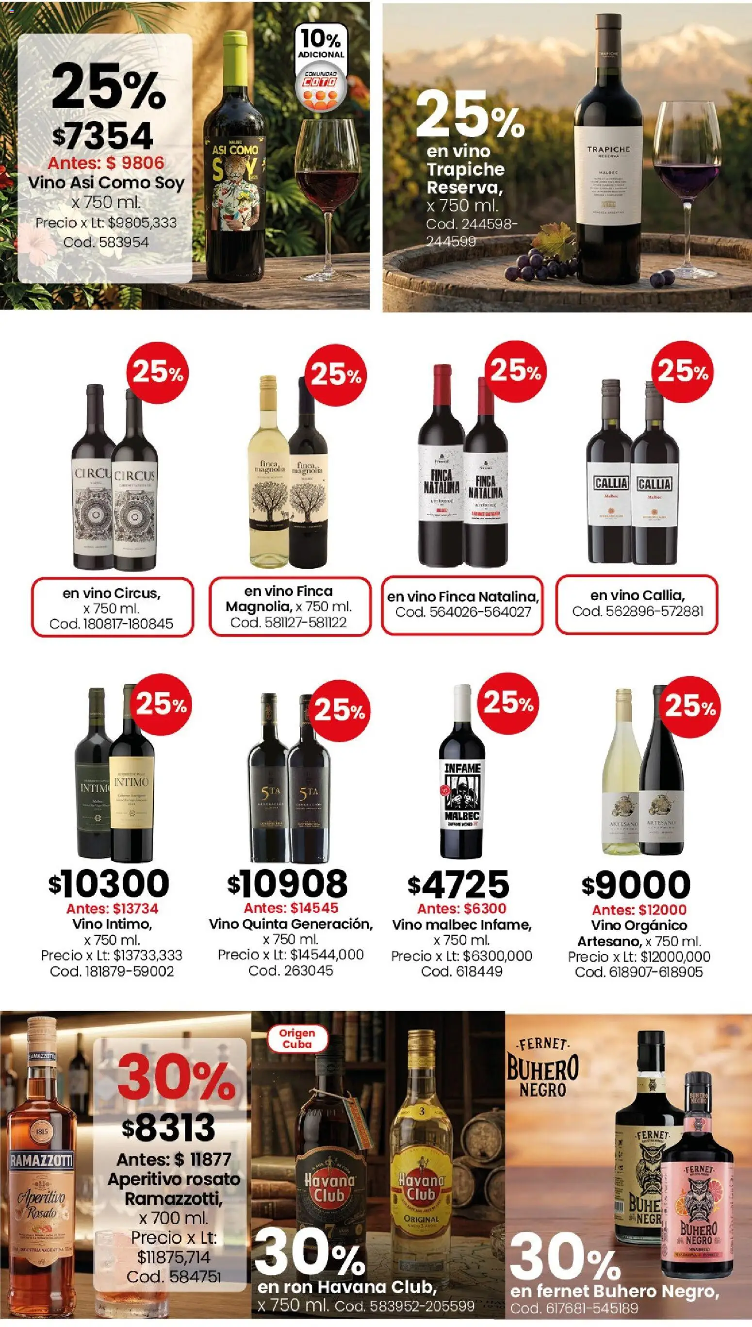 Coto - Almacén y bebidas │ válido desde el 08.06.2026 | Página: 8 | Productos: Fernet, Vino