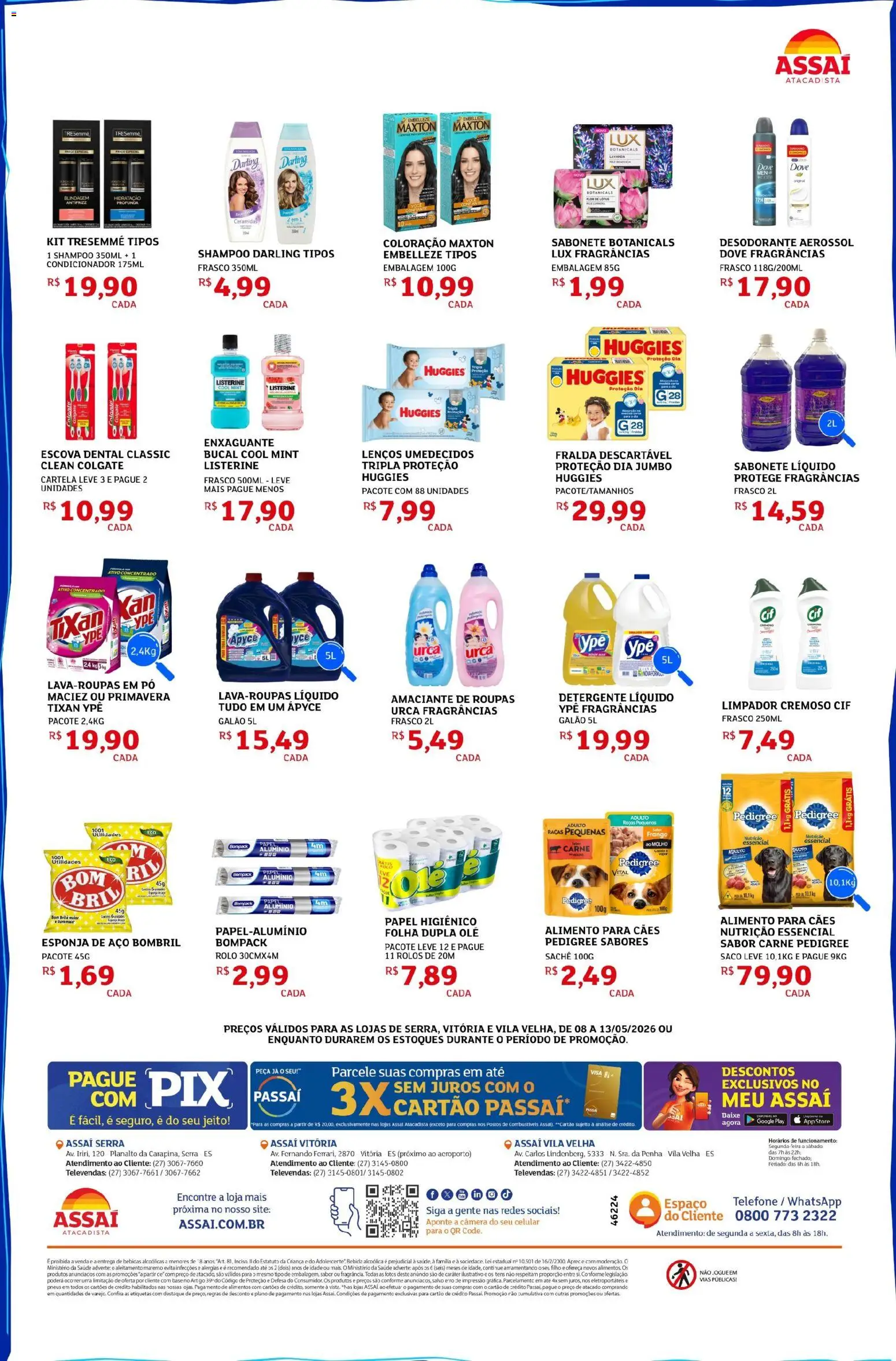 Assaí Atacadista Folheto - válido de 08.05.2026 | Página: 4 | Produtos: Pneus, Carne, Frango, Amaciante
