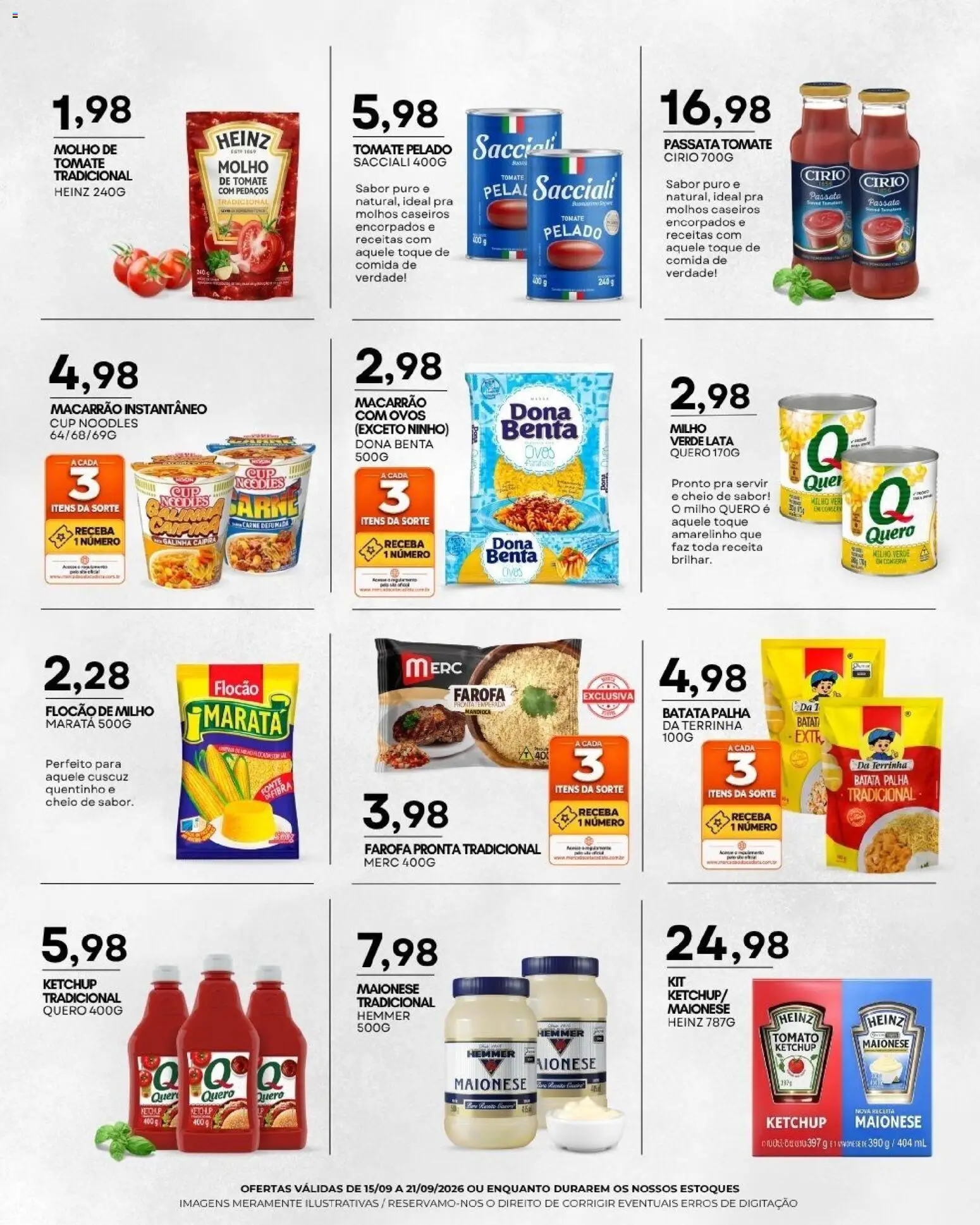 Mercadão Atacadista Folheto - válido de 15/09/2026 | Página: 5 | Produtos: Ketchup, Batata, Molhos, Farofa