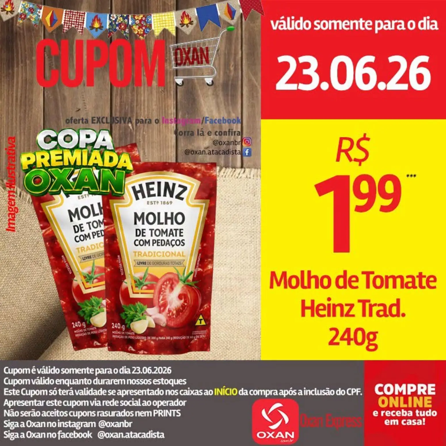 Oxan Atacadista Folheto - válido de 23/06/2026 | Página: 19 | Produtos: Molho de tomate, Copa