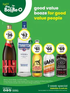 Preview of The Bottle-O - Good Value Booze, For Good Value People. 20/07 - valid from 20/07/2026