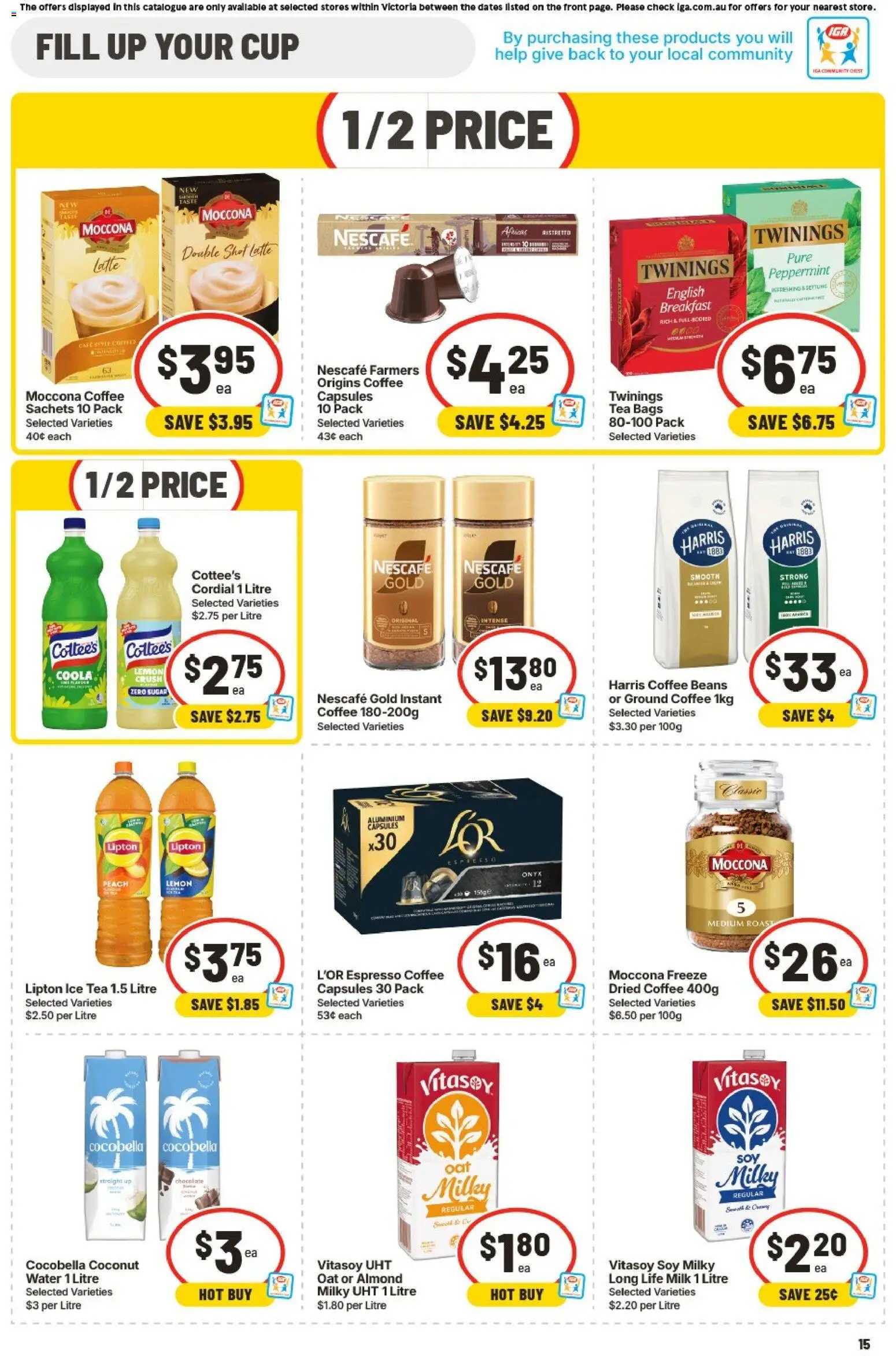 IGA catalogue - valid from 05/08/2026 | Page: 16 | Products: Tea, Lemon, Peach, Moccona