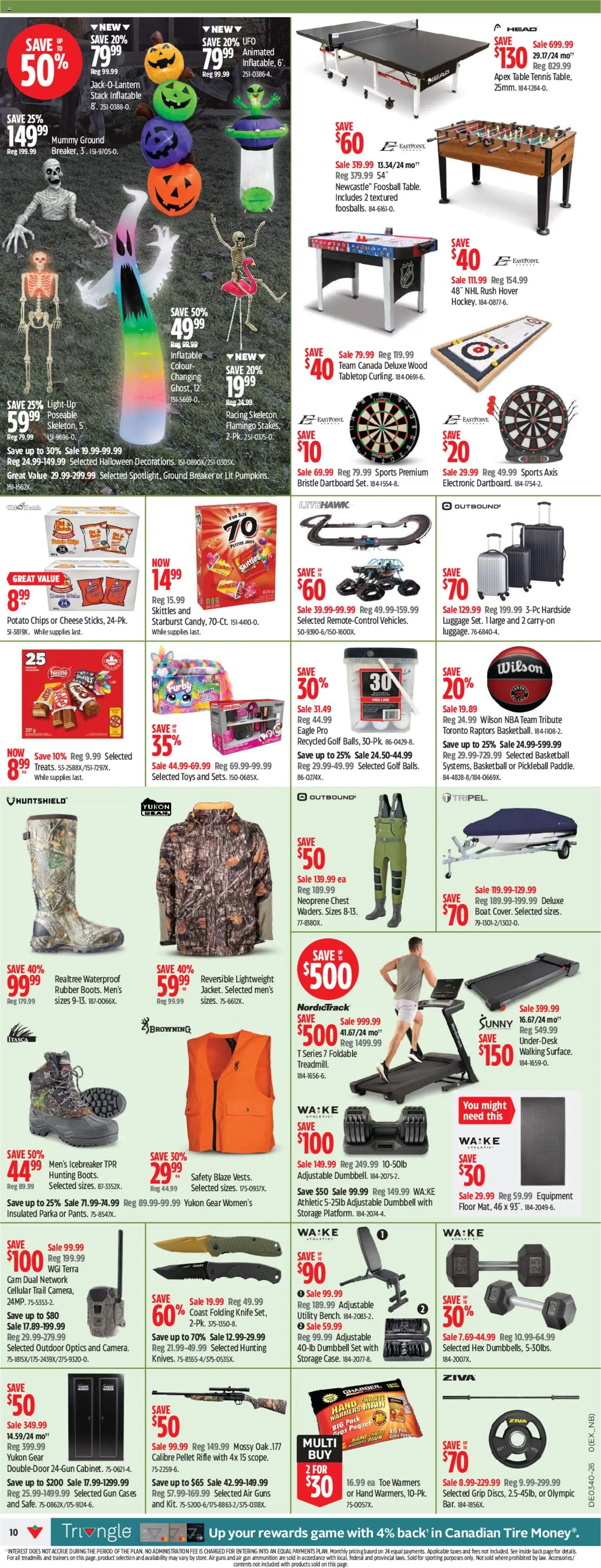 Canadian Tire flyer valid from Oct 1, 2026 | Page: 10 | Products: Game, Door, Cheese, Toys