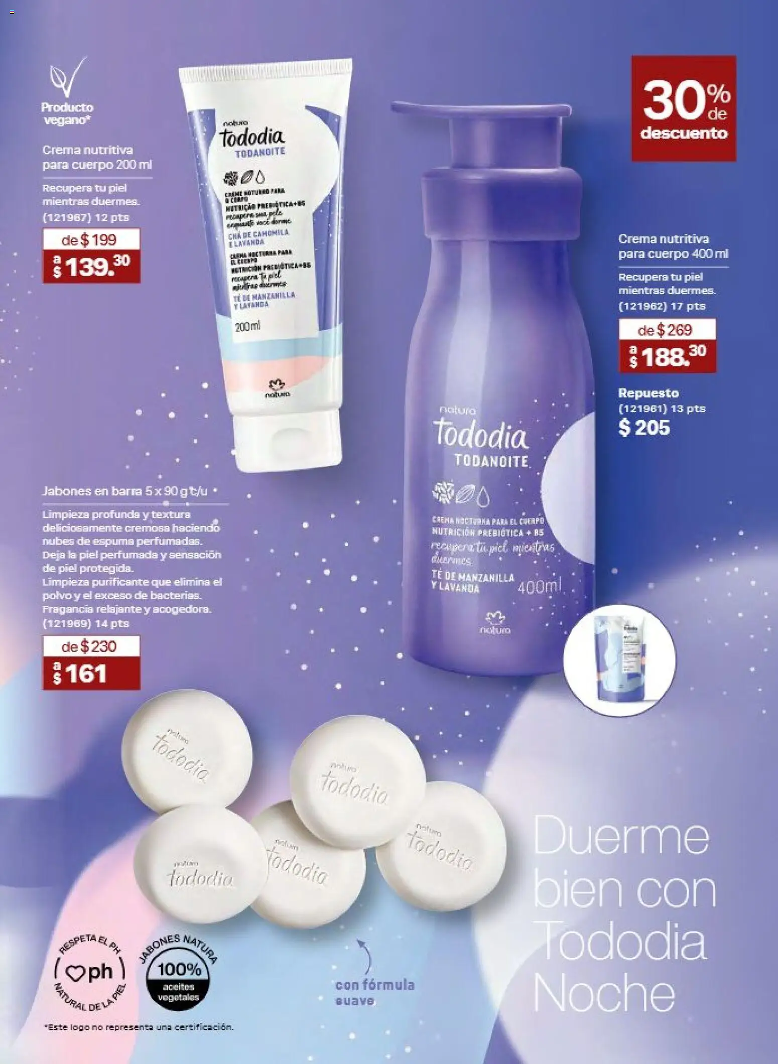Nuevas ofertas de Natura válidas en toda la República Mexicana desde el 21/08/2026. ¡Encuentra las mejores ofertas en Natura campaña 13 2026! | Página: 105 | Productos: Crema, Barra, Té, Polvo