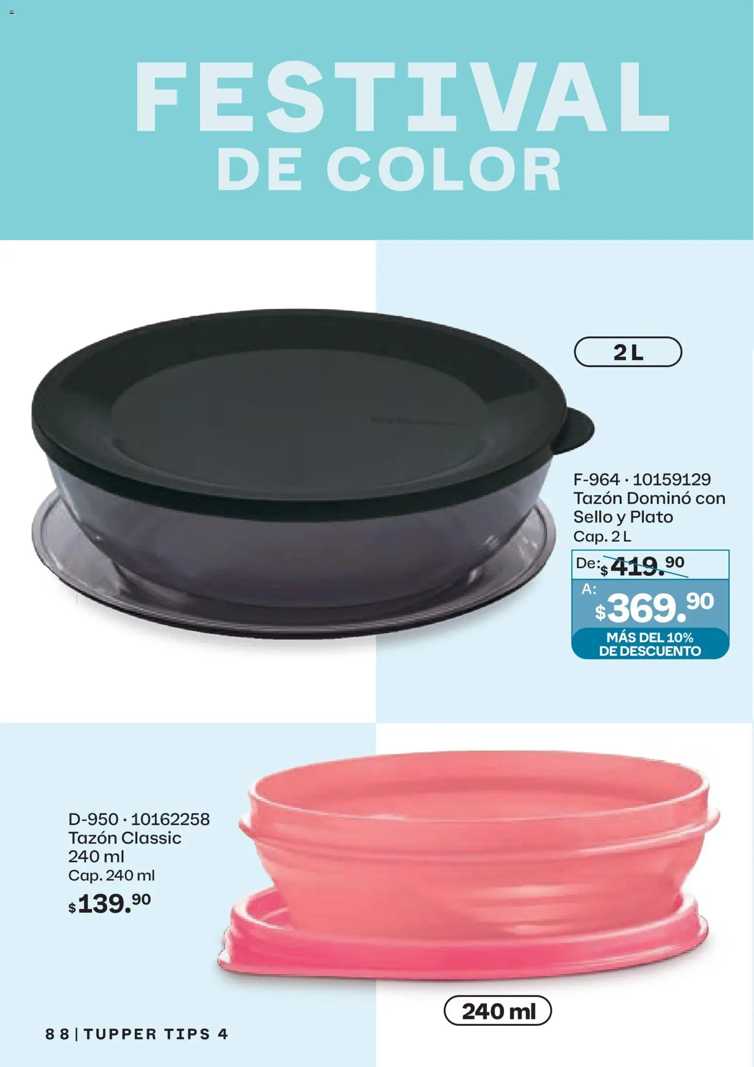 Nuevas ofertas de Tupperware válidas en toda la República Mexicana desde el 23.03.2026. ¡Encuentra las mejores ofertas en Tupperware catálogo! | Página: 88 | Productos: Tupper