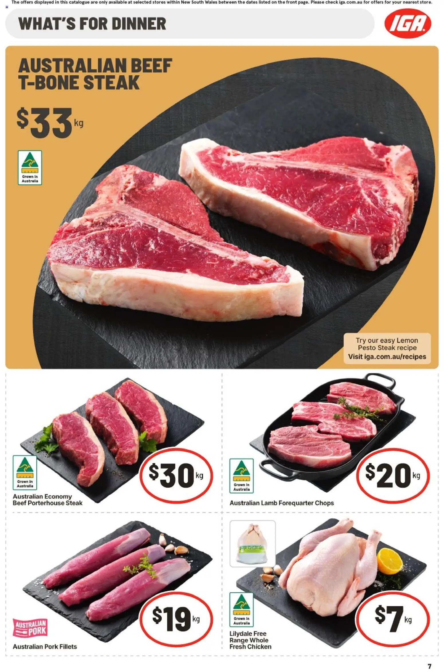 IGA catalogue - valid from 30/09/2026 | Page: 7 | Products: Pork, Lamb, Beef, Lemon