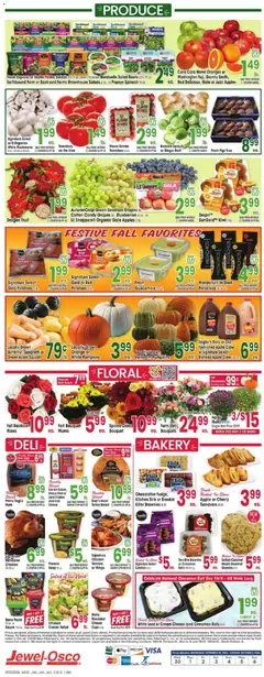 Preview of Jewel Osco weekly ads valid from 09/30/2026 | Page: 12 | Products: Turkey, Apples, Tomatoes, Kiwi