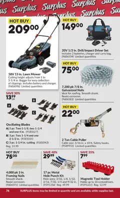 Preview of Princess Auto flyer - 2 Week Sale! from shop Princess Auto valid from Jun 30, 2026 | Page: 79 | Products: PC, Cable, Mower, Battery