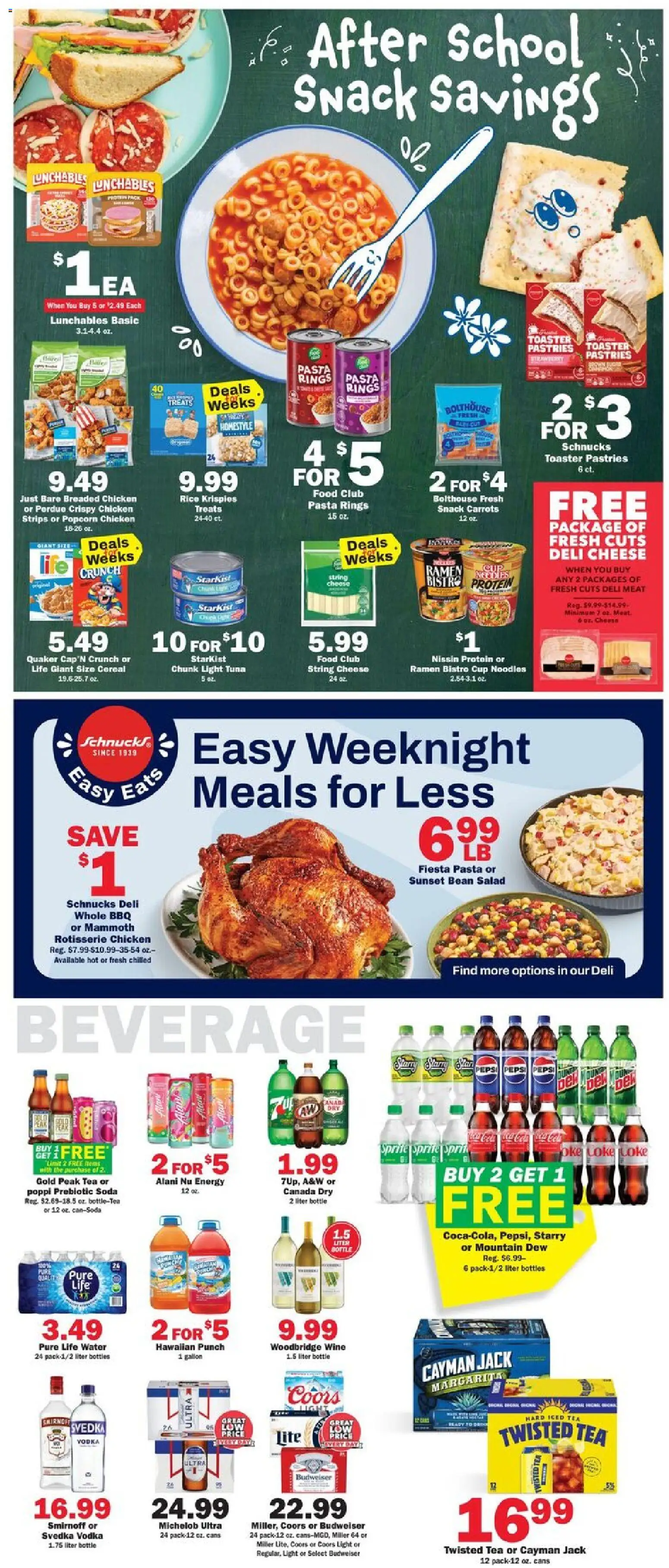 Schnucks Weekly Ad - valid from 08/19/2026 | Page: 3 | Products: Meat, Protein, Tuna, Pastries