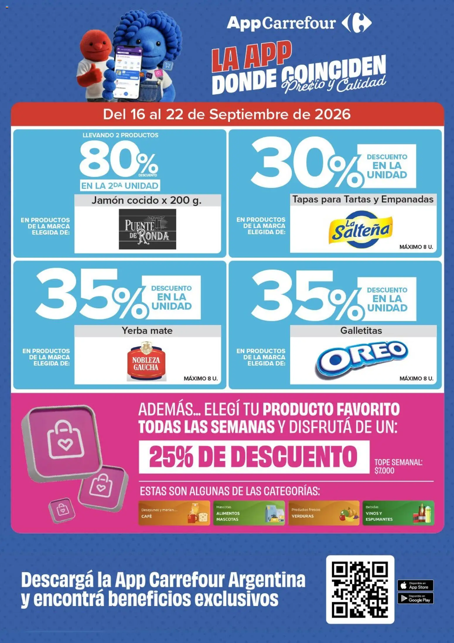 Carrefour - Carrefour Express Ofertas │ válido desde el 16/09/2026 | Página: 3 | Productos: Bebidas, Alimentos, Oreo, Jamón