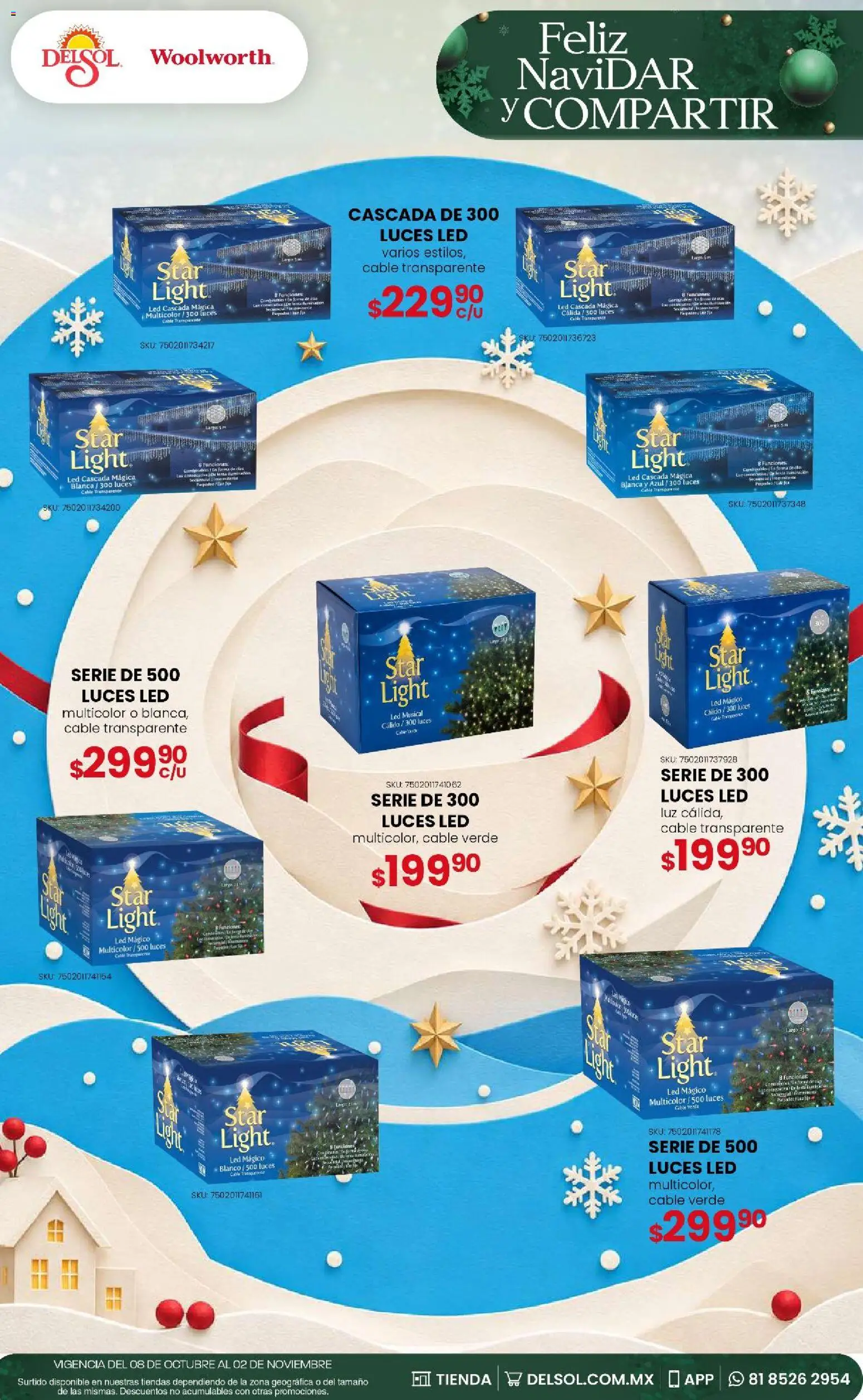 Nuevas ofertas de Del Sol y Woolworth válidas en toda la República Mexicana desde el 08/10/2026. ¡Encuentra las mejores ofertas en Del Sol y Woolworth - Feliz NaviDar y Compartir! | Página: 8