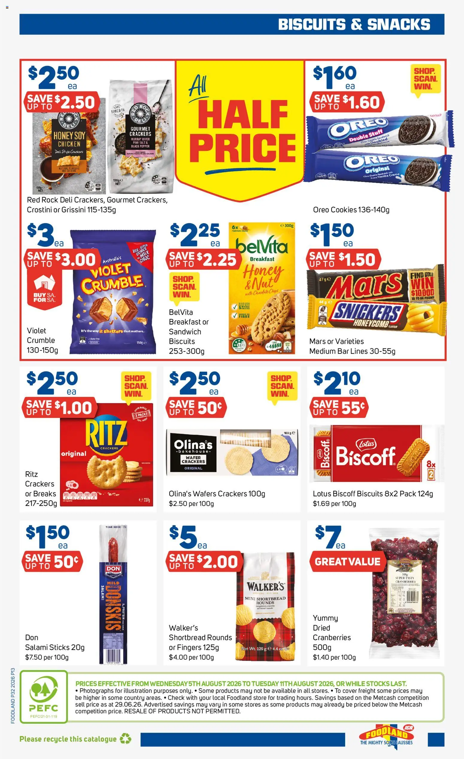 Foodland catalogue - valid from 05/08/2026 | Page: 13 | Products: Crackers, Chips, Salt, Pepper