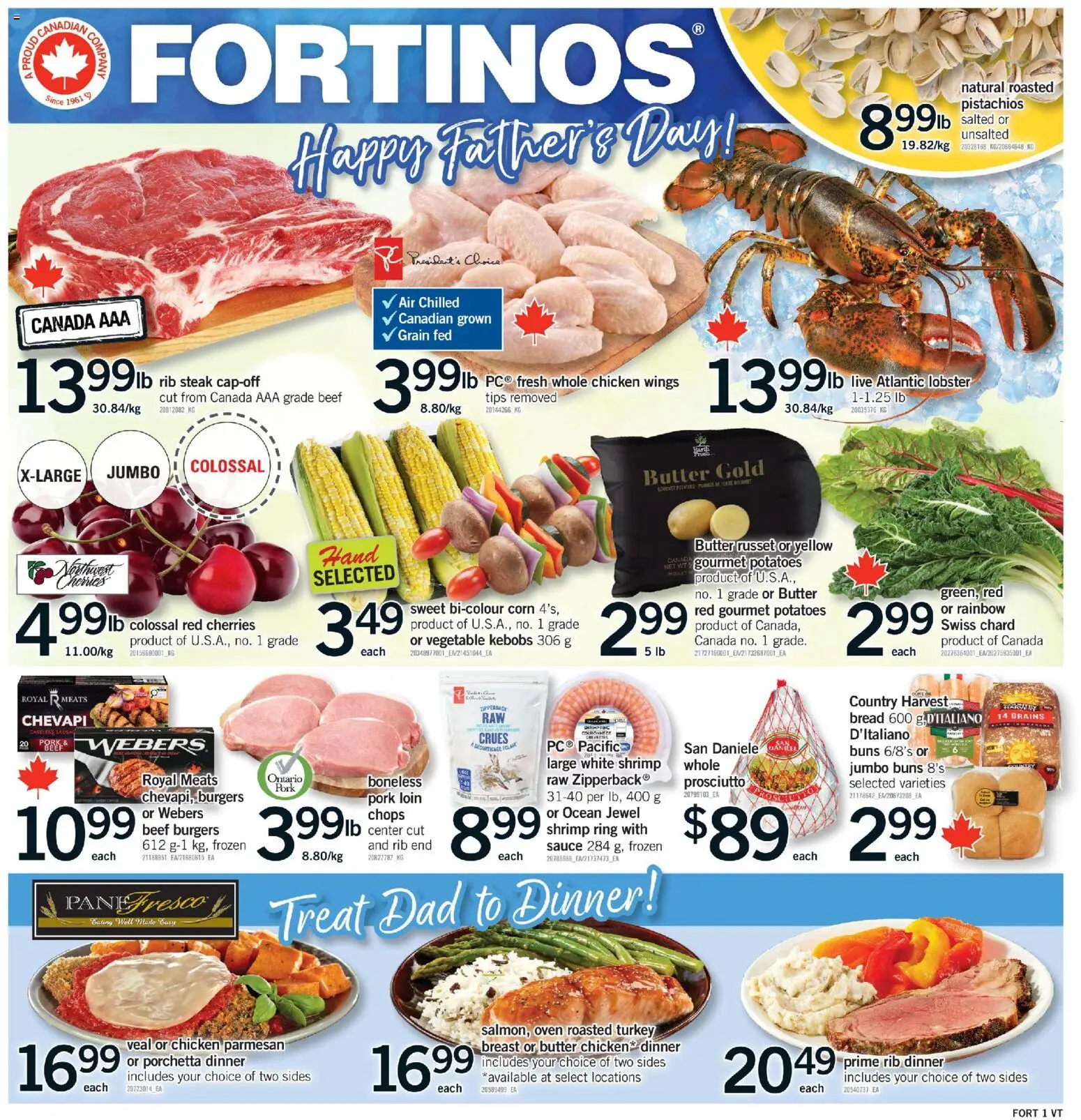 Fortinos flyer valid from 18.06.2026 | Page: 1 | Products: Beef, Oven, Butter, Bread