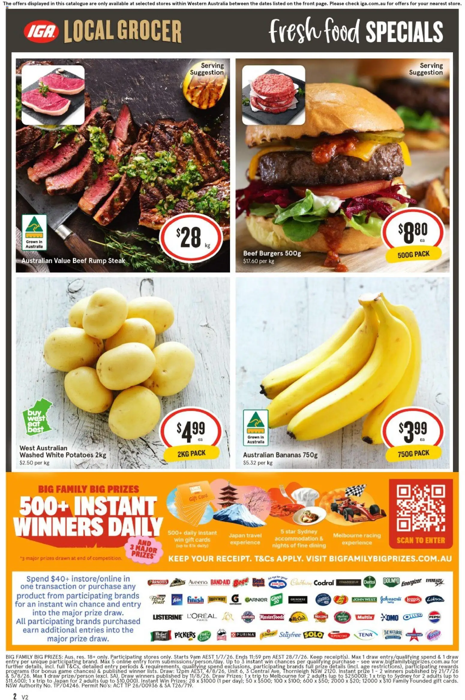 IGA catalogue - valid from 22/07/2026 | Page: 3 | Products: Beef, Pepsi, Potatoes, Game