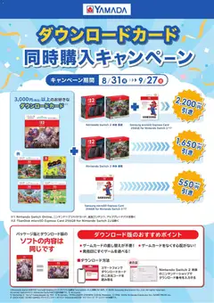2026/08/31から有効なオファーを含む ヤマダ 電機 - ダウンロードカード 同時購入キャンペーン