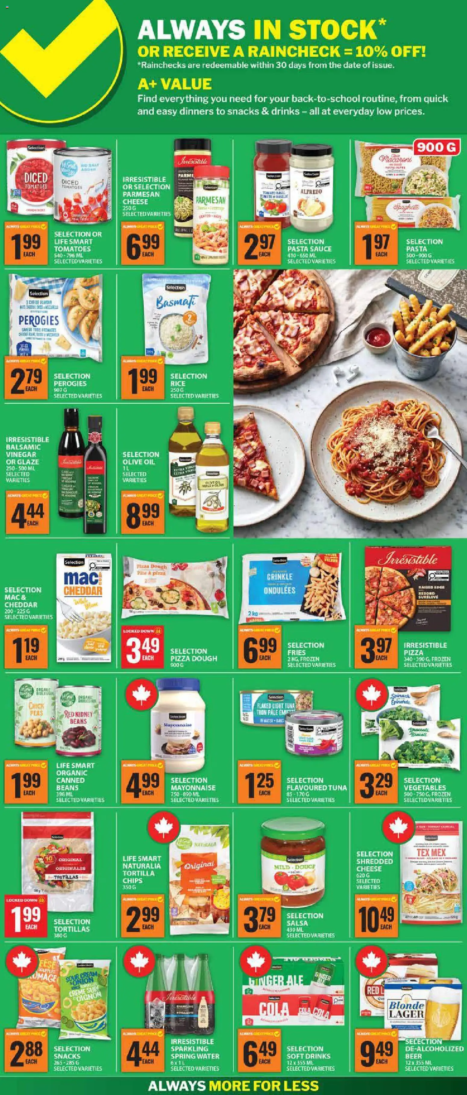 Food Basics flyer valid from Sep 3, 2026 | Page: 4 | Products: Cream, Tomato, Vegetables, Cheddar