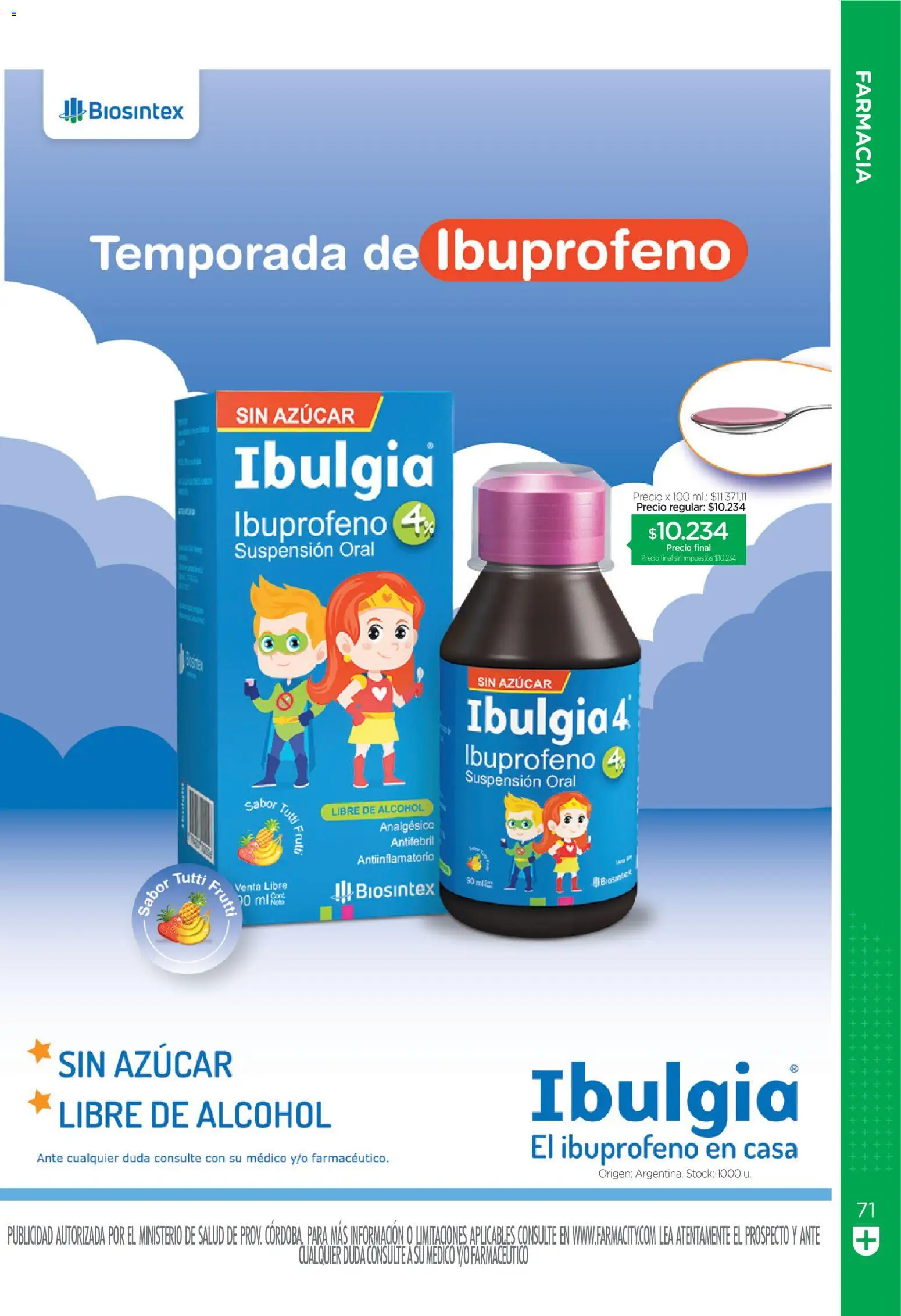 Farmacity catálogo │ válido desde el 30.04.2026 | Página: 71 | Productos: Azucar, Analgésico, Antiinflamatorio