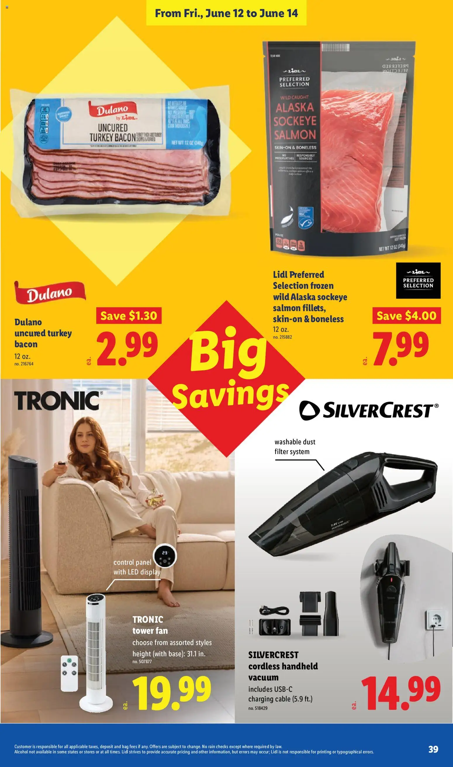 Lidl Weekly Ad - valid from 10.06.2026 | Page: 39 | Products: Vacuum, Cable, Bag, Fan