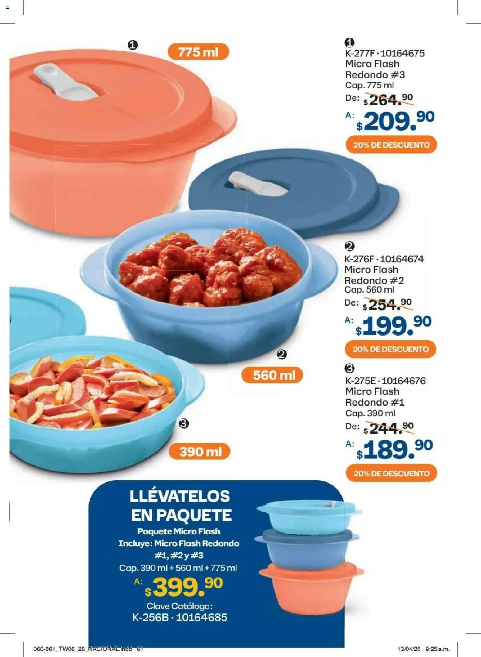 Nuevas ofertas de Tupperware válidas en toda la República Mexicana desde el 18/05/2026. ¡Encuentra las mejores ofertas en Tupperware catálogo! | Página: 61