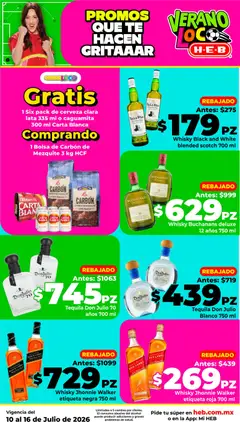 Vista previa de H-E-B folleto, nuevo folleto de la tienda, válido en México a partir del 10/07/2026 | Página: 3 | Productos: Bolsa, Tequila, Té, Whisky