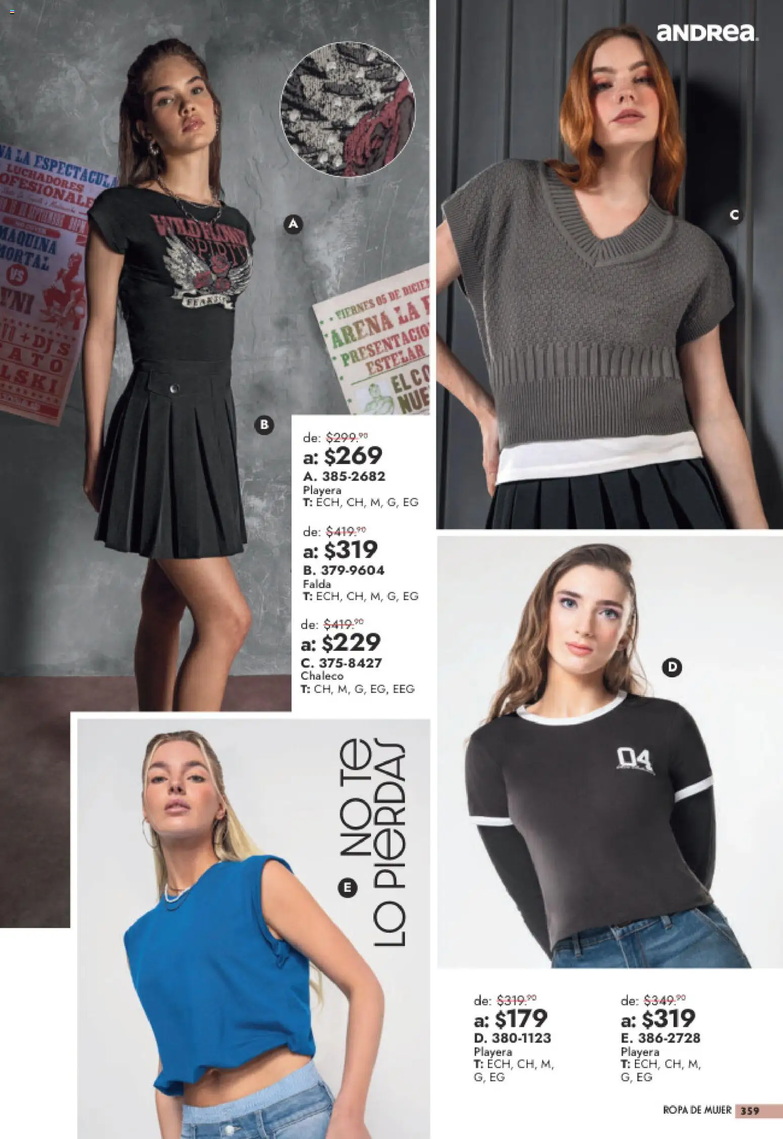 Nuevas ofertas de Andrea válidas en toda la República Mexicana desde el 26/07/2026. ¡Encuentra las mejores ofertas en Andrea catálogo Outlet! | Página: 359