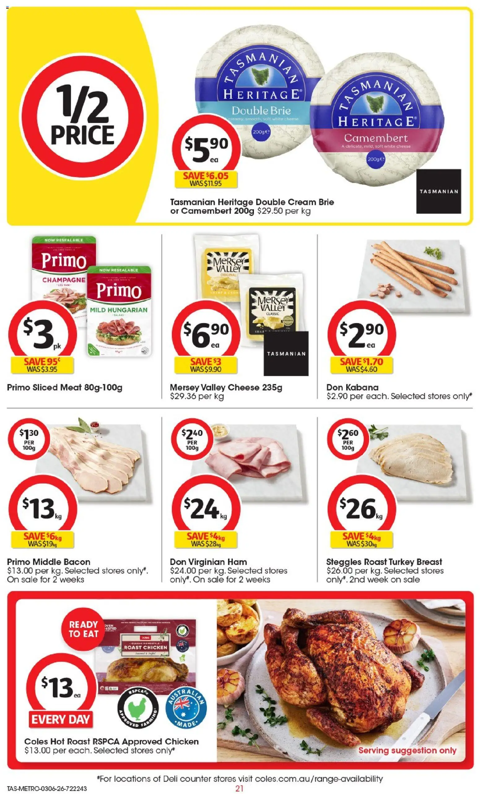 Coles catalogue - valid from 03.06.2026 | Page: 21 | Products: Meat, Cream, Turkey, Oven