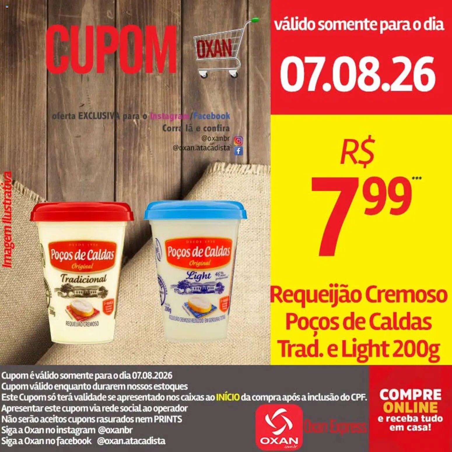 Oxan Atacadista Folheto - válido de 07/08/2026 | Página: 15 | Produtos: Requeijão