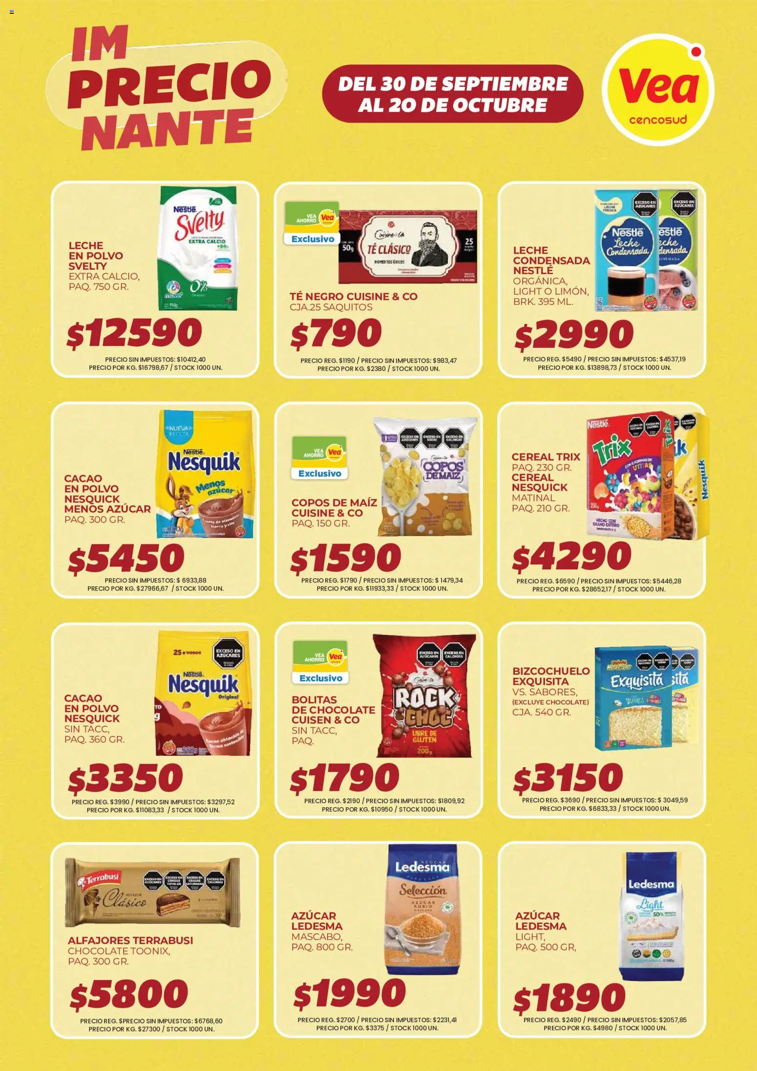 Vea - Volante imPRECIOnante Cuyo │ válido desde el 30/09/2026 | Página: 5 | Productos: Copos, Maiz, Leche, Té