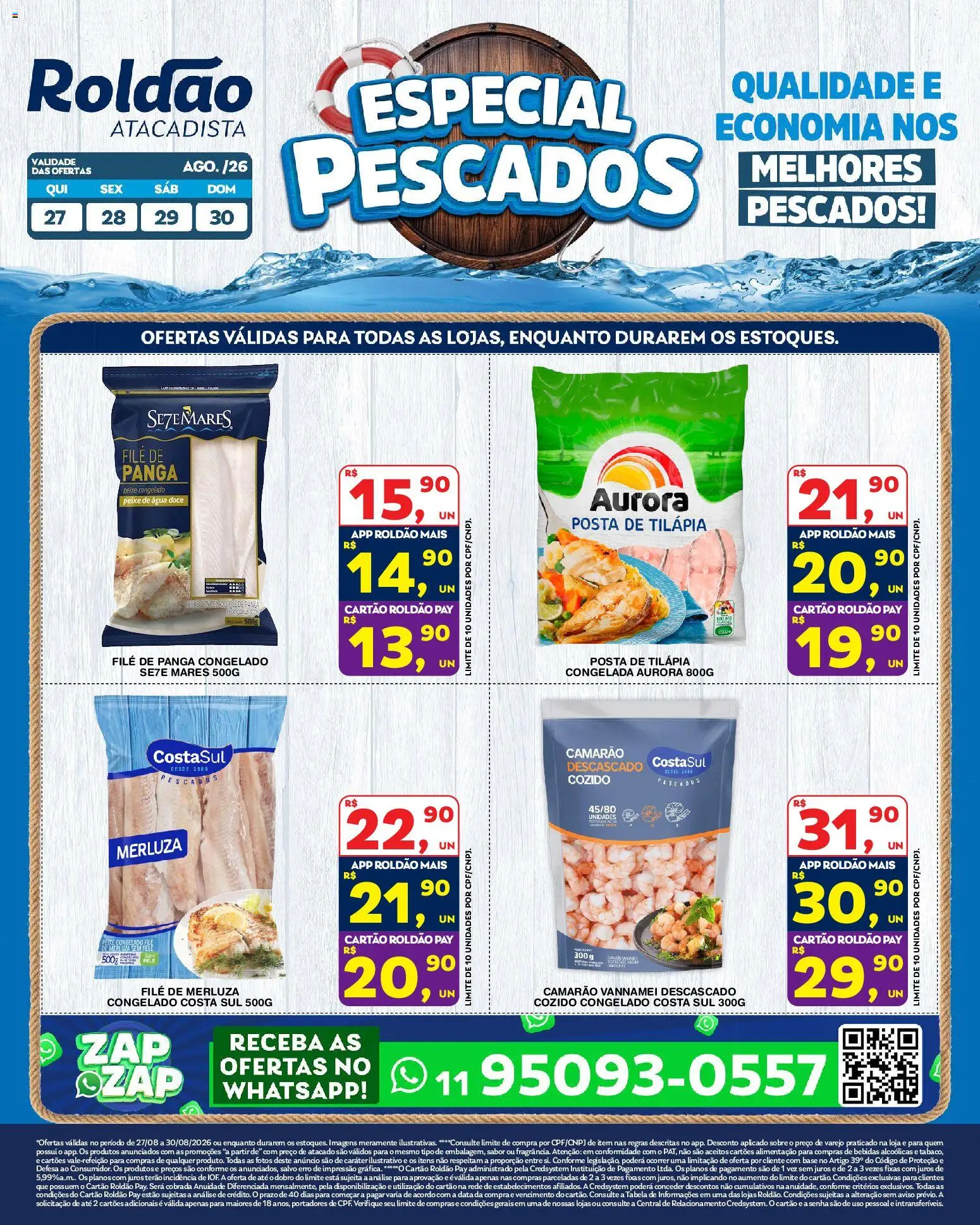 Roldão Folheto - válido de 27/08/2026 | Página: 1 | Produtos: Porta, Peixe, Base, Doce