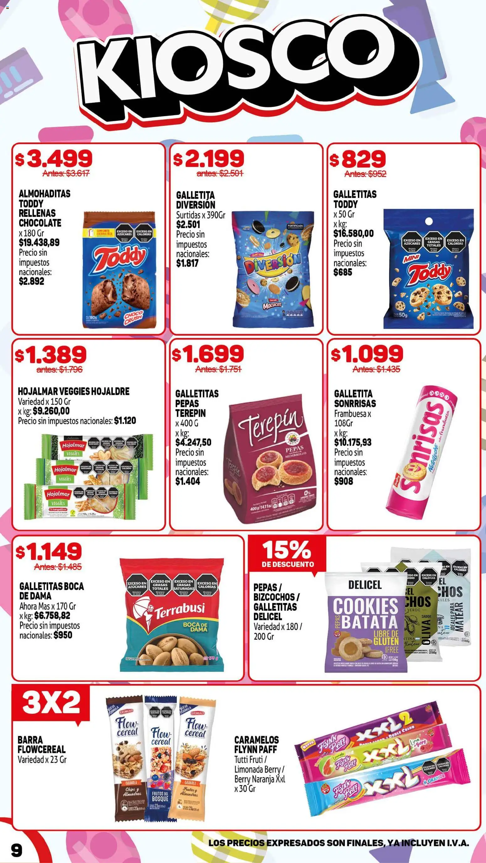 Makro ofertas │ válido desde el 30.04.2026 | Página: 9 | Productos: Galletitas, Batata, Chocolate, Bizcochos