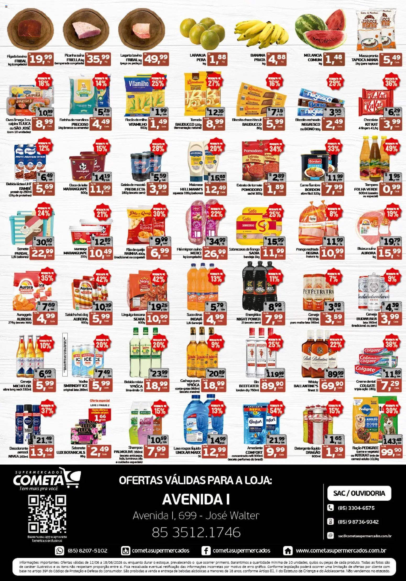 Cometa Supermercados Folheto - válido de 12.06.2026 | Página: 2 | Produtos: Energético, Cachaça, Kit Kat, Geleia