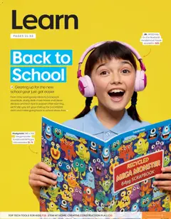 Preview of Officeworks Magazine - valid from 01.01.2026 | Page: 11 | Products: Desk, Backpack, Bluetooth headphones, Headphones