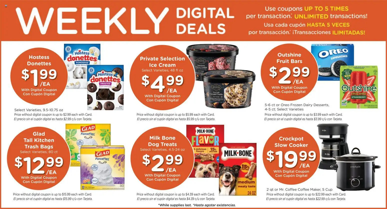 Fry's Food Weekly Ad - valid from 08/12/2026 | Page: 4 | Products: Dog Treats, Slow cooker, Coffee, Ice