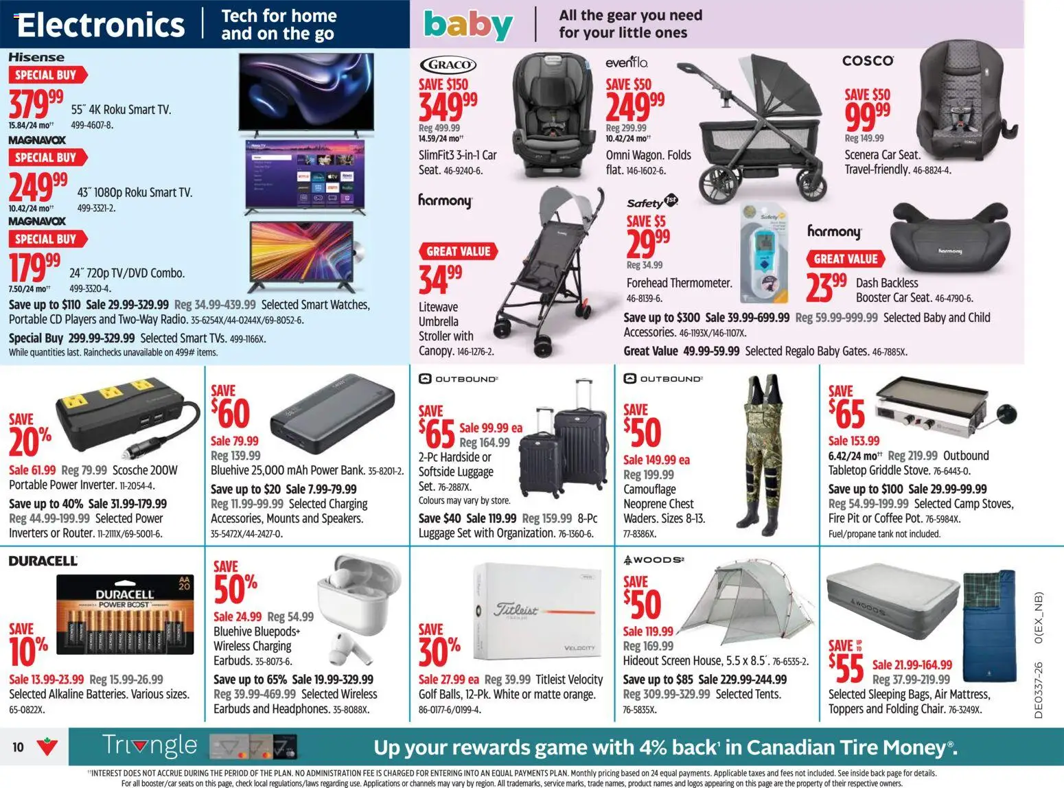 Canadian Tire flyer valid from Sep 10, 2026 | Page: 10 | Products: Luggage, Umbrella, Game, Coffee