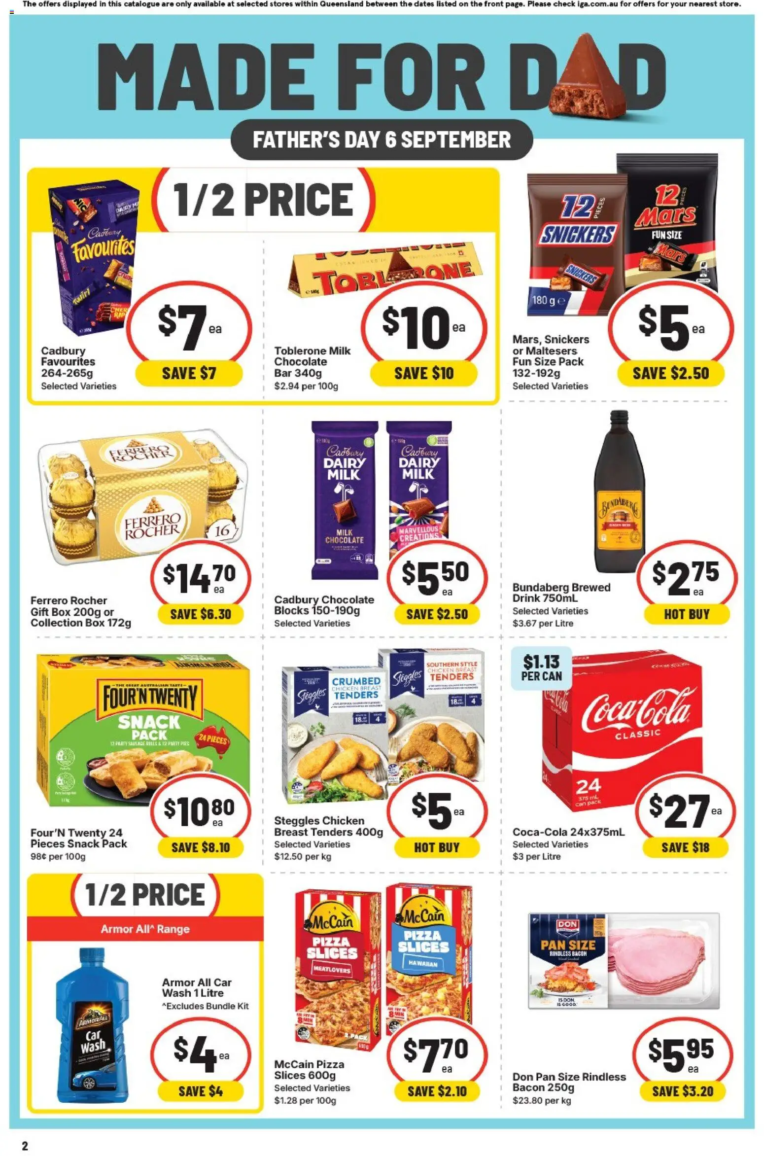 IGA catalogue - valid from 02/09/2026 | Page: 3 | Products: Box, Pizza, Chicken breast, Pies