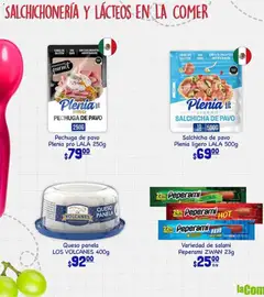 Vista previa de La Comer folleto, nuevo folleto de la tienda, válido en México a partir del 19/08/2026 | Página: 86 | Productos: Salchicha, Queso, Pavo, Salami