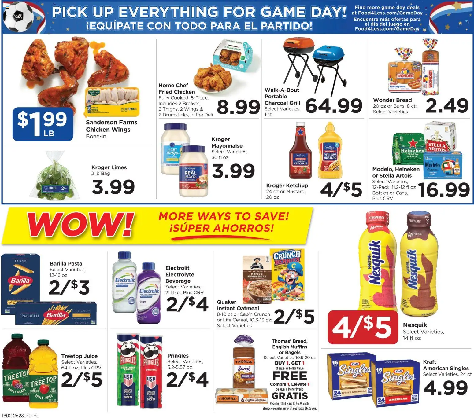 Food 4 Less Weekly Ad - valid from 07/08/2026 | Page: 4 | Products: Juice, Pasta, Cream, Sugar