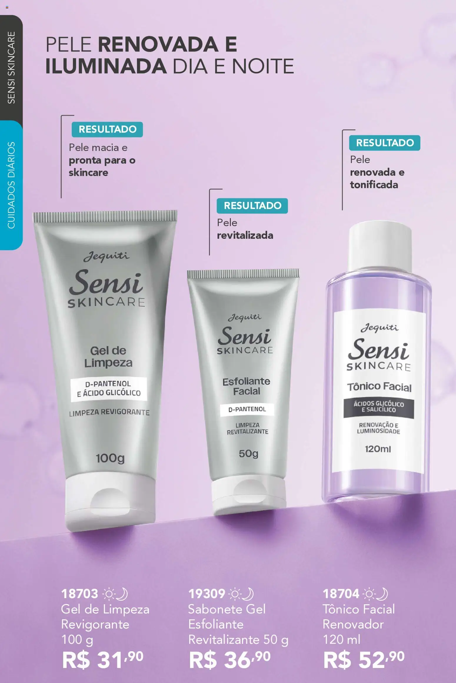 Jequiti Folheto - válido de 07/08/2026 | Página: 11 | Produtos: Tônico, Gel de limpeza, Sabonete