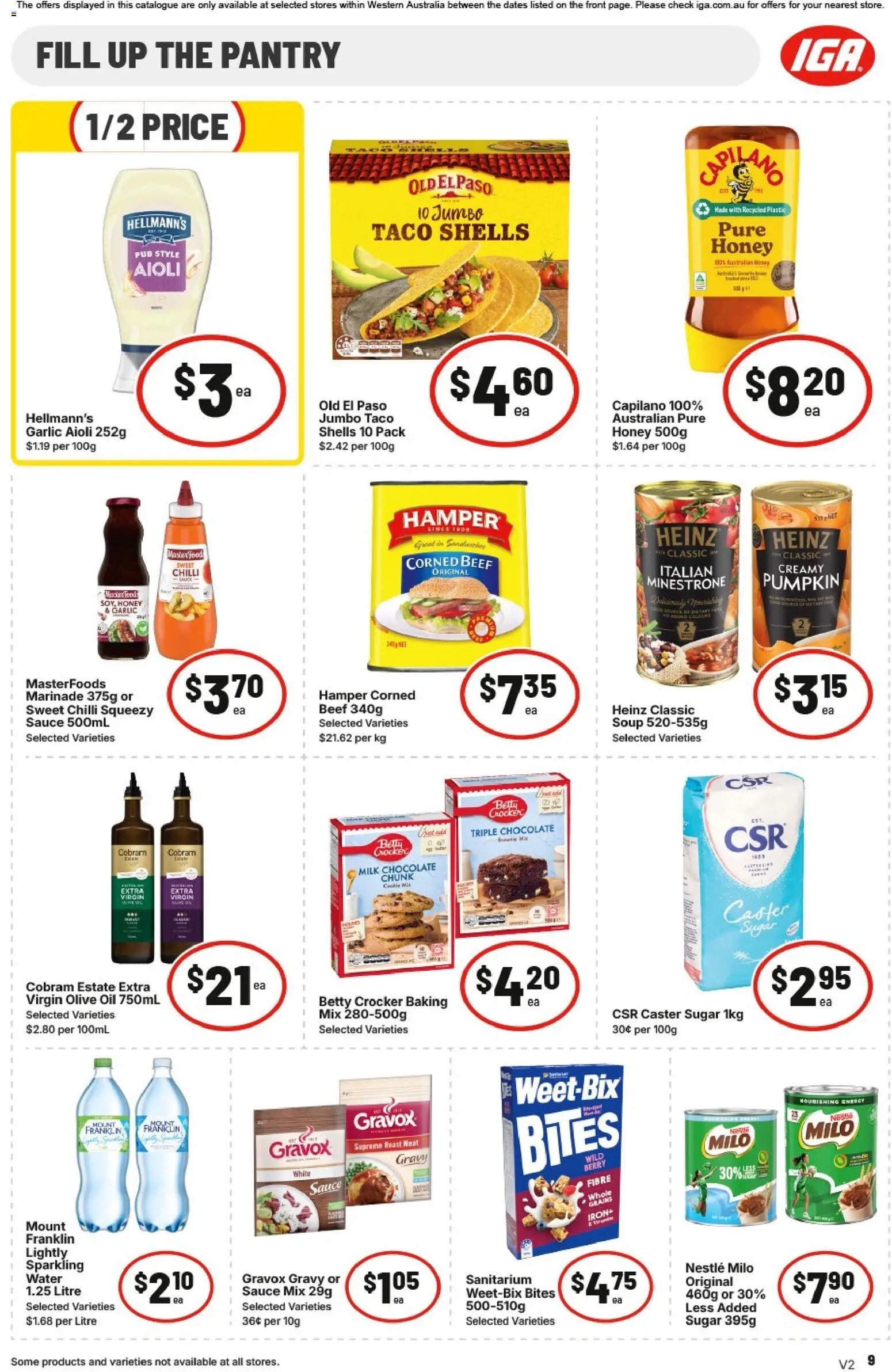 IGA catalogue - valid from 01/07/2026 | Page: 9 | Products: Oil, Beef, Sauce, Sugar