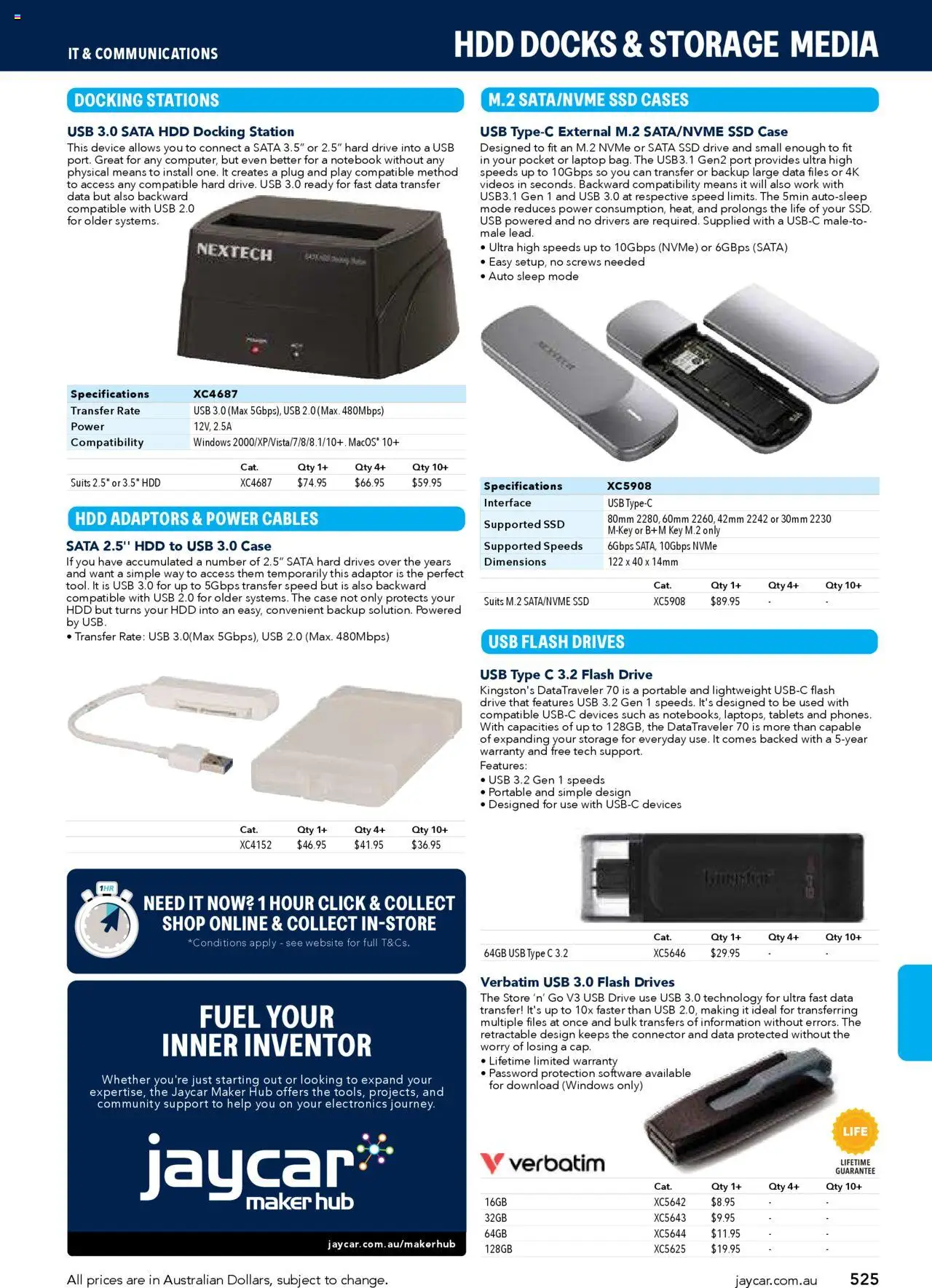 Jaycar catalogue - valid from 09/07/2025 | Page: 525 | Products: Adaptor, Connector, Laptop, Portable