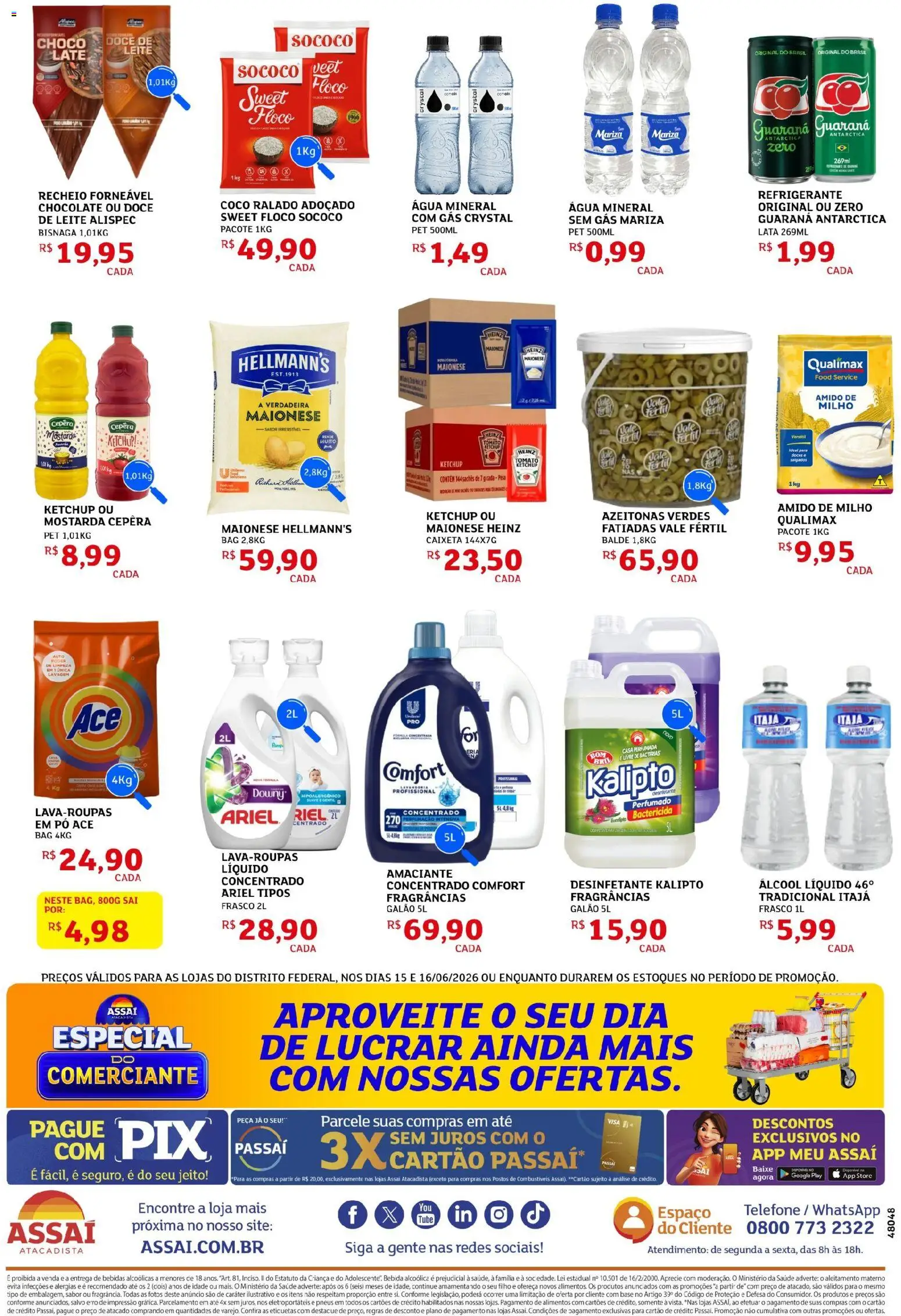 Assaí Atacadista Folheto - válido de 15.06.2026 | Página: 2 | Produtos: Coco, Ketchup, Telefone, Amaciante