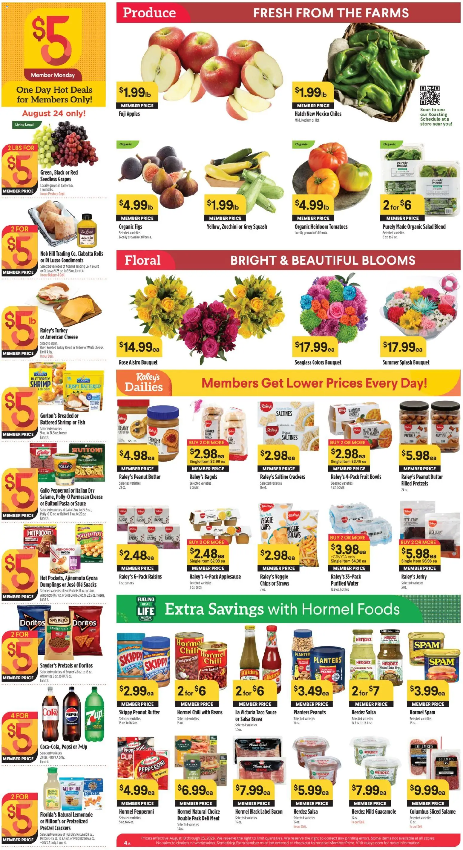 Raley's Weekly Ad - valid from 08/19/2026 | Page: 6 | Products: Zucchini, Turkey, Tomatoes, Oven
