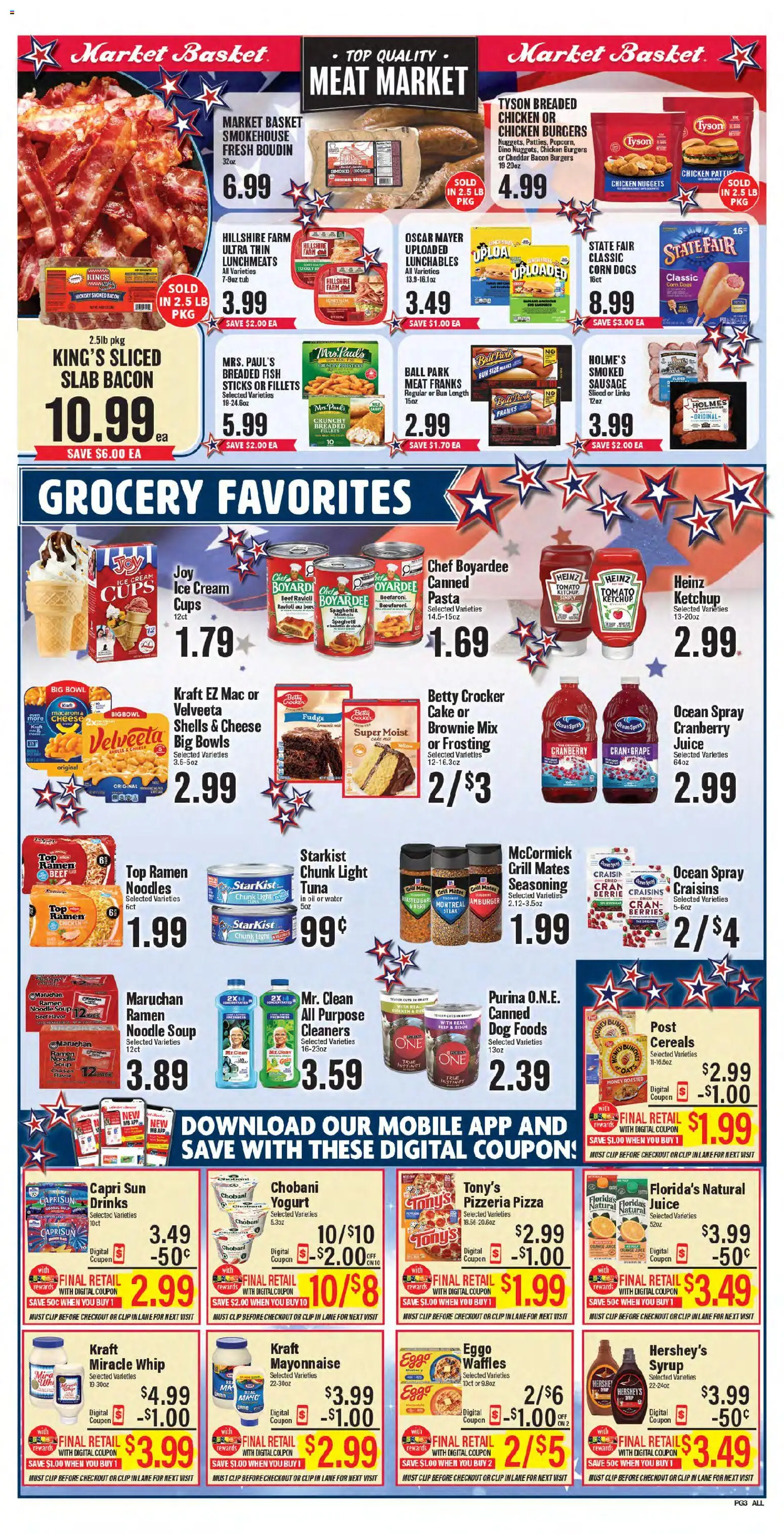 Market Basket Weekly Ad - valid from 07/15/2026 | Page: 5 | Products: Basket, Pizza, Cereals, Water
