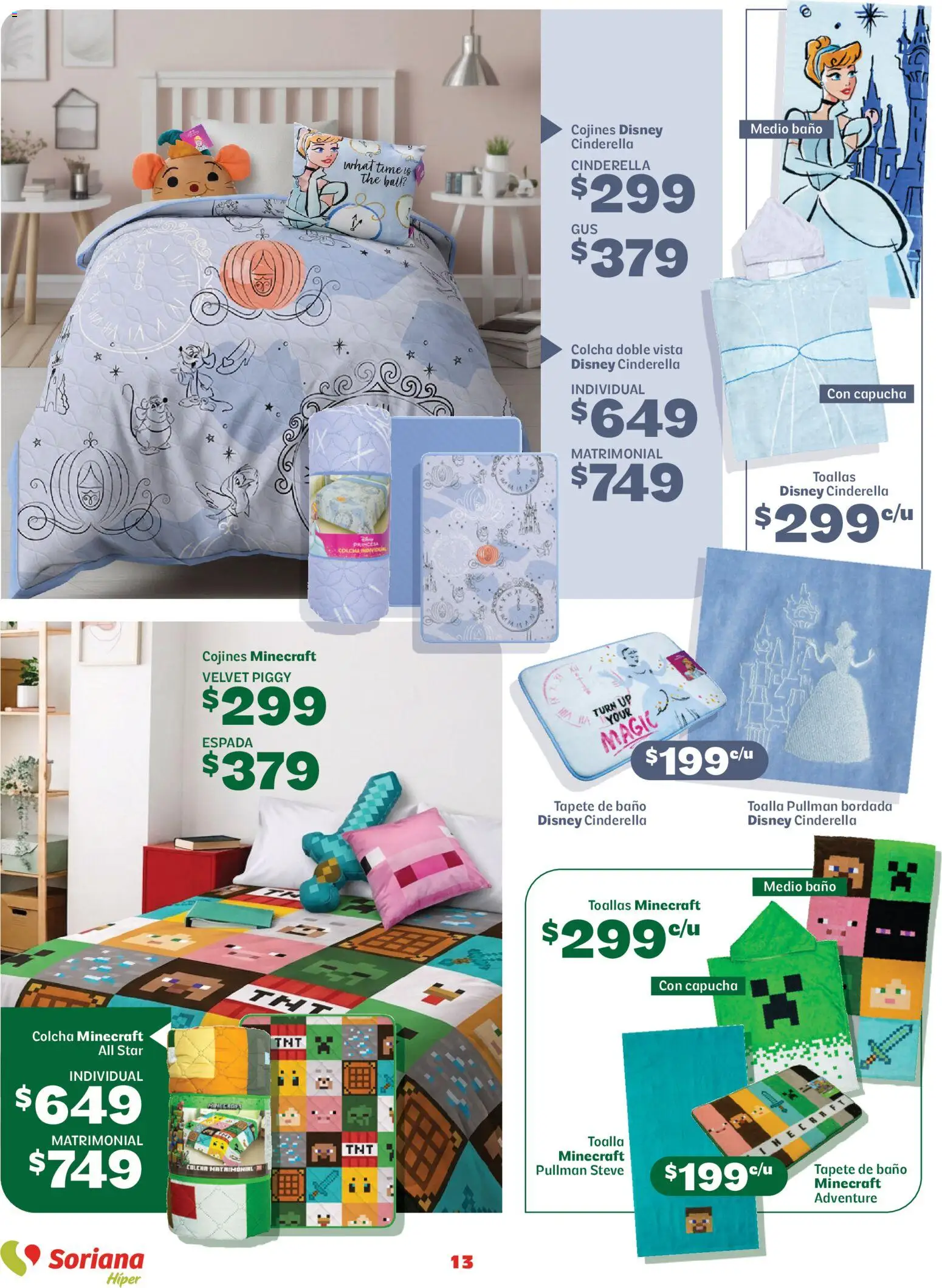 Nuevas ofertas de Soriana válidas en toda la República Mexicana desde el 20/07/2026. ¡Encuentra las mejores ofertas en Soriana Regresa a clases ¡Bien listo! Híper Nacional! | Página: 13 | Productos: Toalla, Toallas, Baño, Tapete