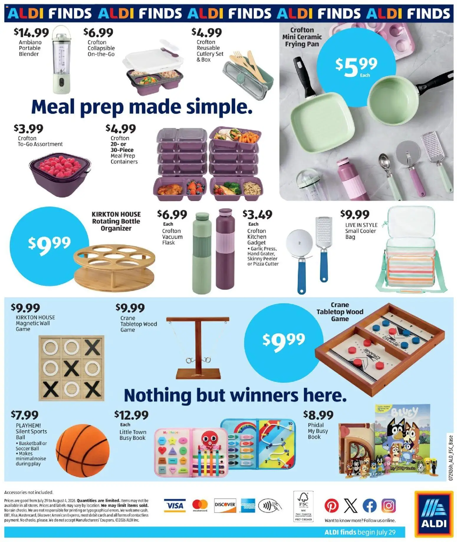 Aldi In Store Ad - valid from 07/29/2026 | Page: 2 | Products: Box, Pizza, Game, Cutter