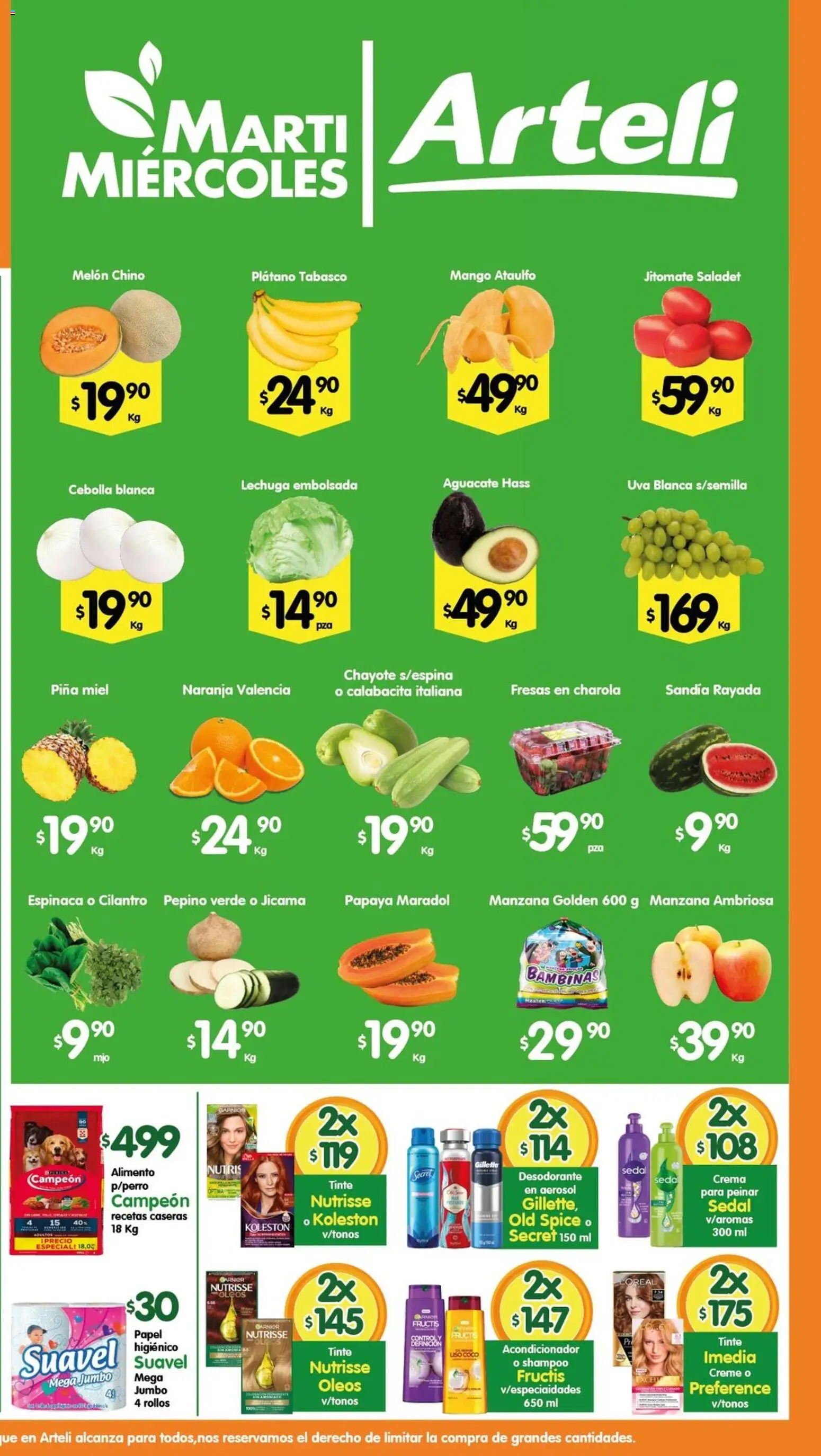 Nuevas ofertas de Arteli válidas en toda la República Mexicana desde el 06.05.2026. ¡Encuentra las mejores ofertas en Arteli folleto Valles! | Página: 2 | Productos: Desodorante, Crema, Aguacate, Fresas