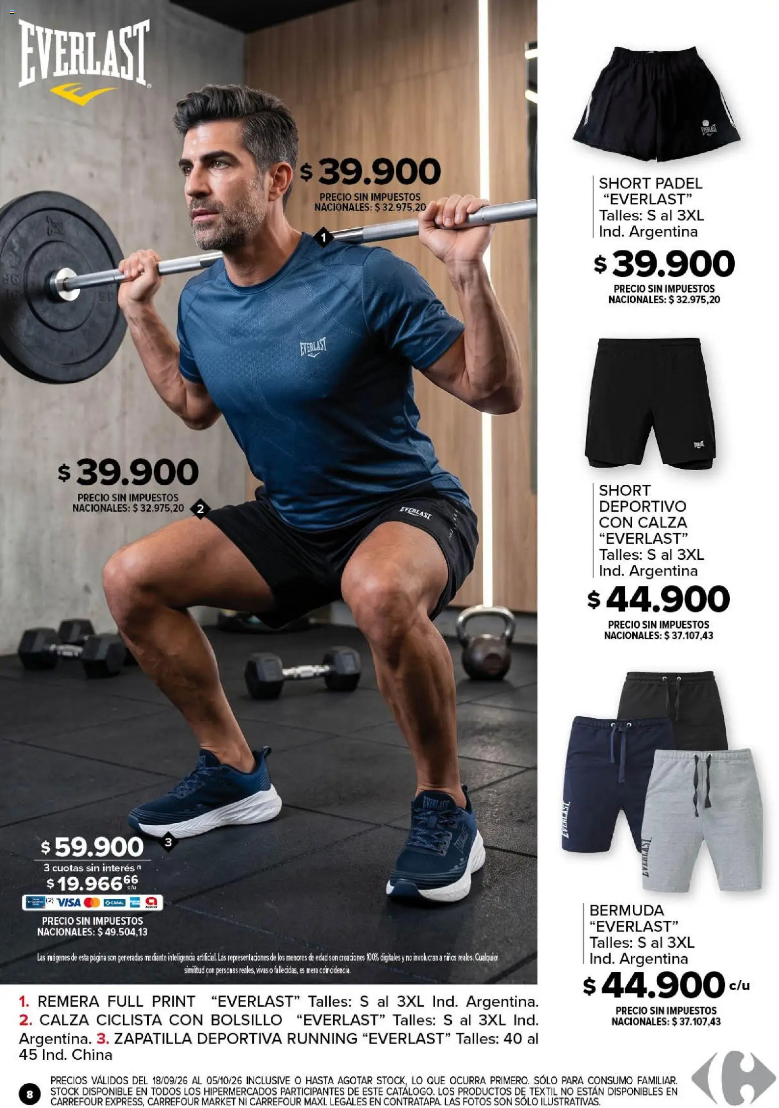 Carrefour - Tiempo Libre │ válido desde el 18/09/2026 | Página: 8 | Productos: Remera, Short, Bermuda