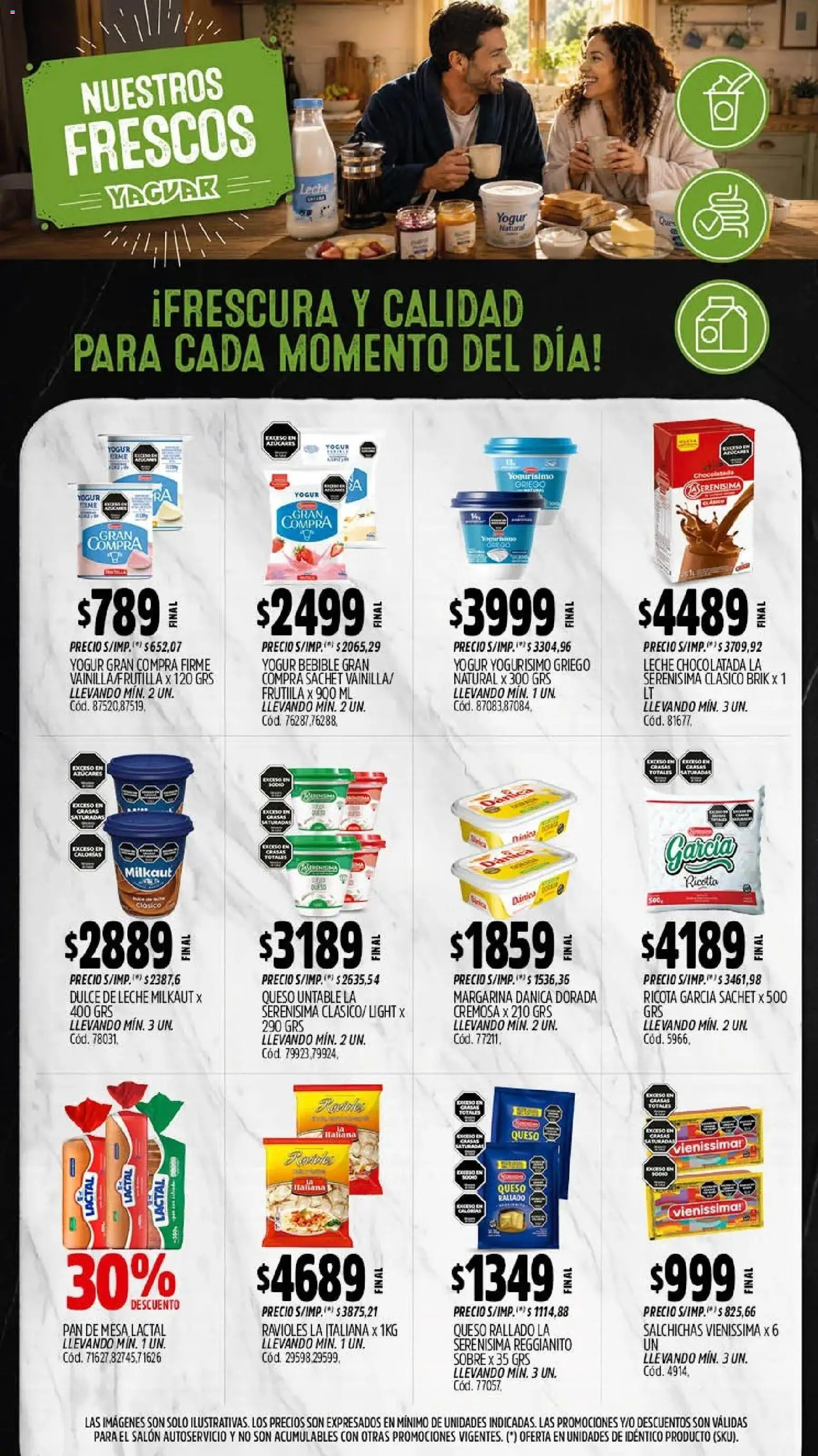 Yaguar - Oferta Semanal Mendoza │ válido desde el 28/09/2026 | Página: 8 | Productos: Mesa, Pan, Ravioles, Salchichas