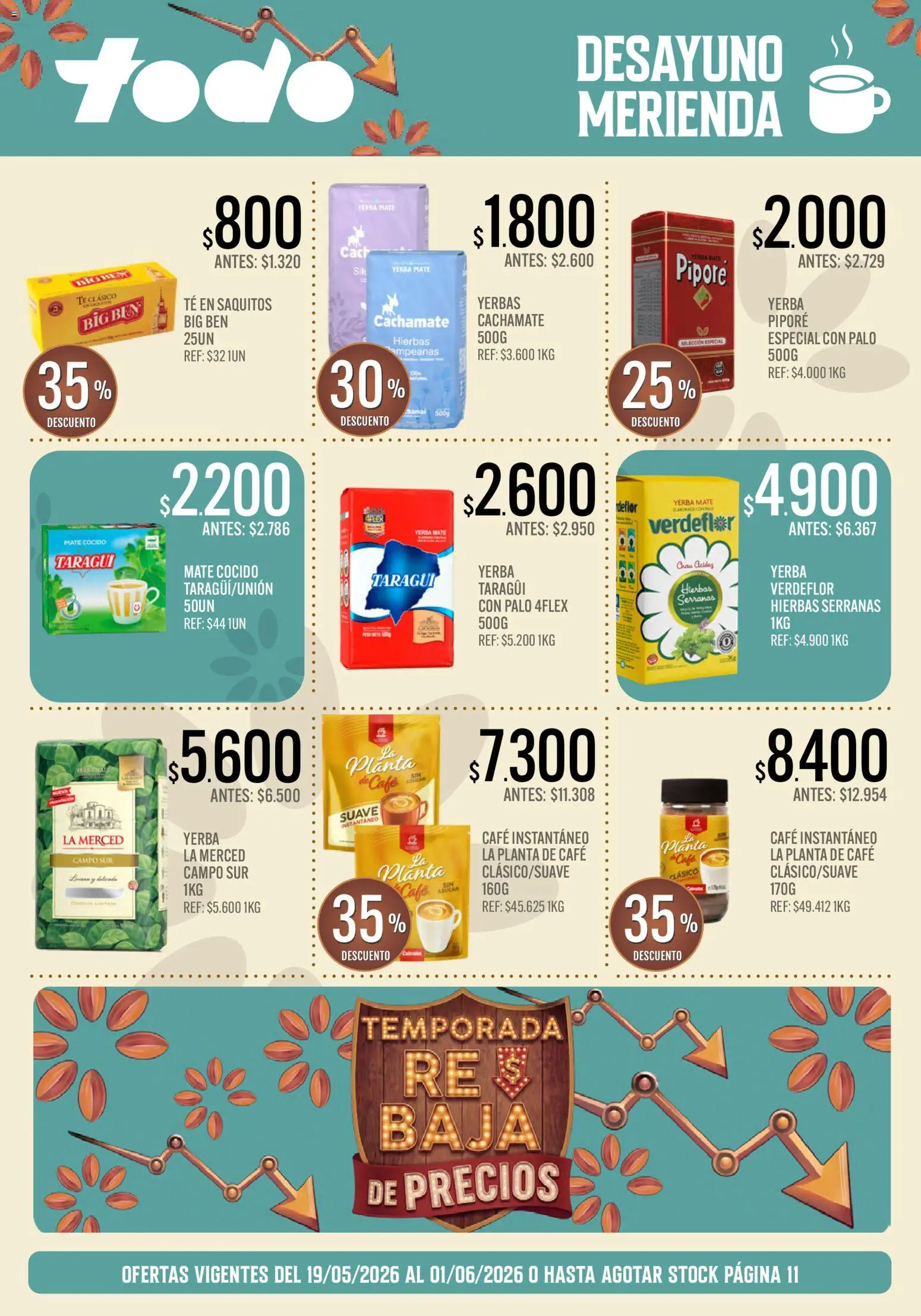 Supermercados TODO - Ofertas │ válido desde el 19.05.2026 | Página: 12 | Productos: Mate, Yerba, Té, Planta